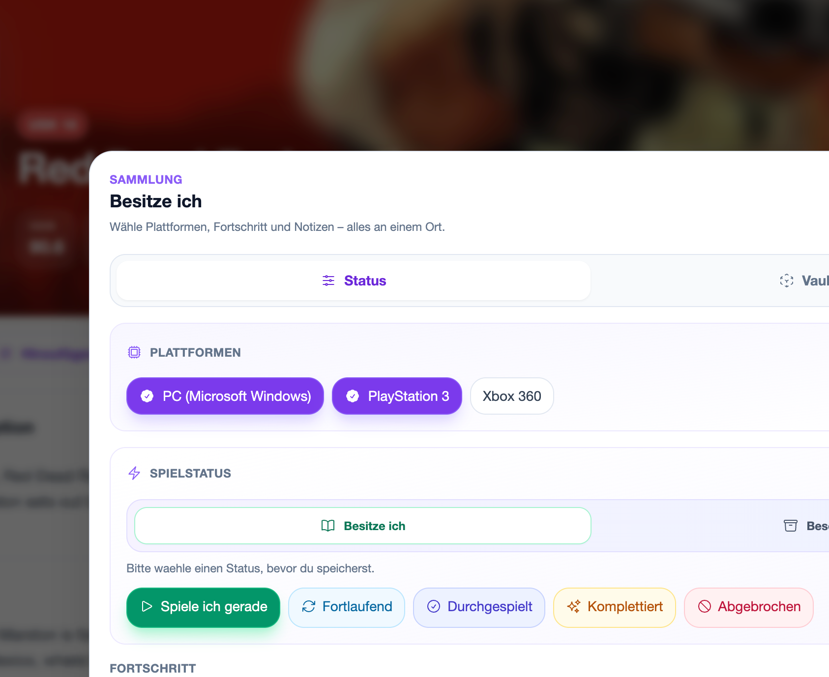Plattform-Kontrolle Preview